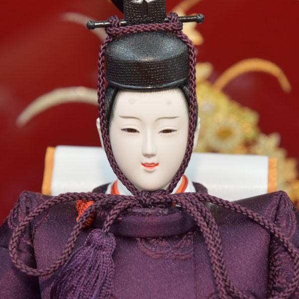 雛人形 パープル 紫 京都金彩蒔絵 台屏風 ひな人形 お雛様 初節句飾り
