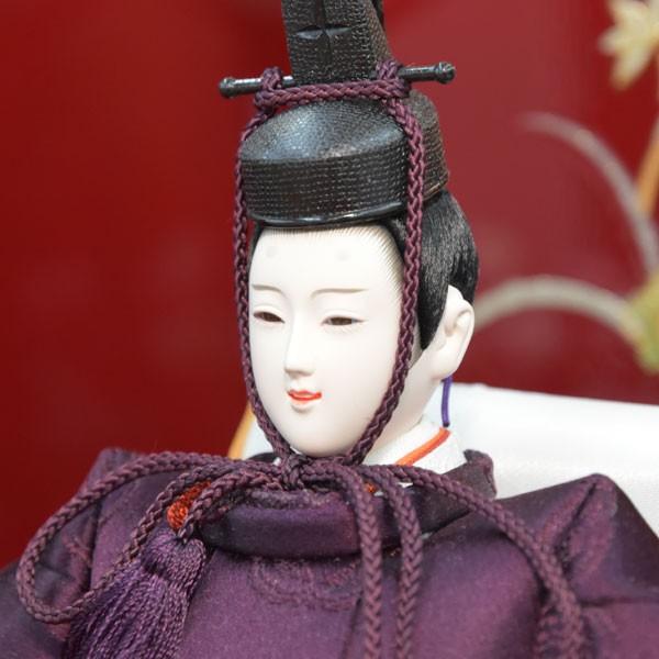 雛人形 パープル 紫 京都金彩蒔絵 台屏風 ひな人形 お雛様 初節句飾り