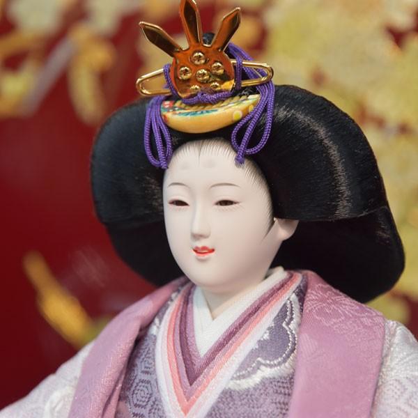 久月のお雛飾り　屏風(京都金彩蒔絵) 雛人形 パープル 紫 京都金彩蒔絵 台屏風 ひな人形 お雛様 初節句飾り