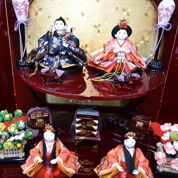 動作確認 雛人形 五人飾り 超 コンパクト 5人 ミニ ひな人形 おしゃれ かわいい 初節句 お雛様 シンプル 台屏風折畳式 【QGW2445507419】(86724円)