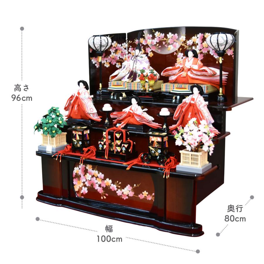 【値下げ⭕️】 雛人形 ひな人形 お祝い 三段飾り 3段飾り 五人飾り 5人飾り おしゃれ かわいい おしゃれ 可愛い 【IQY3115500617】(110484円)
