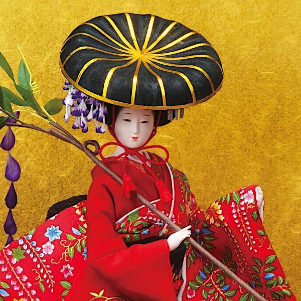 日本人形 藤娘1008ガラスケース付 : 鯉のぼり販売店-通販ひな人形web