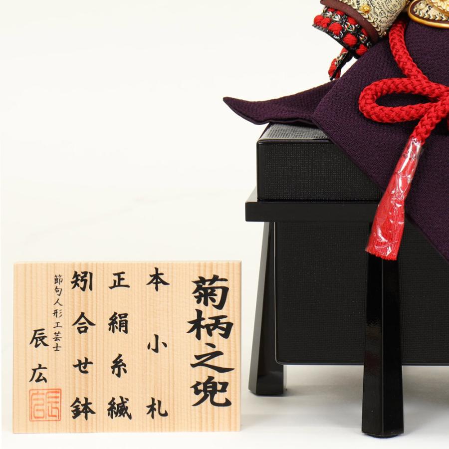 5月人形 五月人形 お祝い 兜飾り 1/5号 櫃付 菊柄 節句人形工芸士 辰広 おしゃれ お洒落 コンパクト かっこいい モダン 2023_5