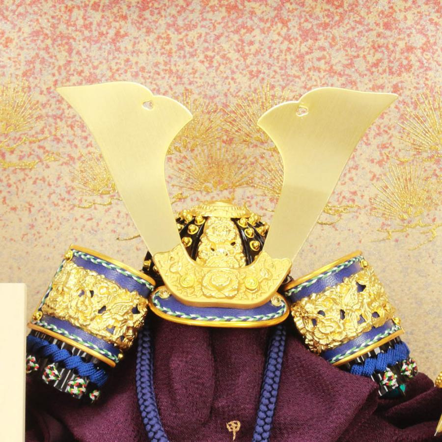 5月人形 五月人形 お祝い 兜飾り 8号 平飾り台付 屏風付 八角形 節句人形工芸士 雅峰 紺 おしゃれ お洒落 コンパクト かっこいい モダン 2022     商品情報    五月人形 コンパクト 兜 お祝 おしゃれ インテリア モダン【サイズ】横幅43×奥