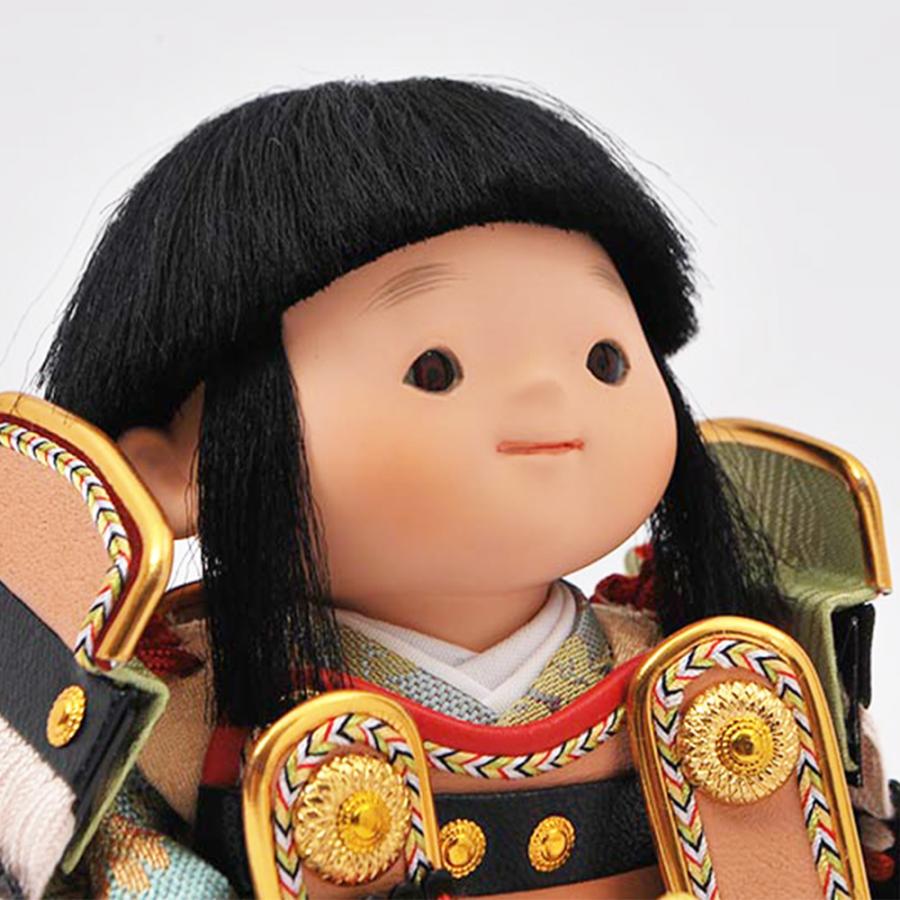 五月人形 幸一光 5月人形 お祝い 大将飾り 光太 こうた 黒小札 緋白威 かわいい かっこいい コンパクト 人形のみ 2025