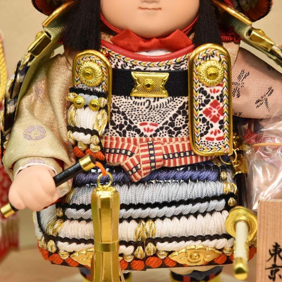 五月人形 コンパクト 久月作 鎧着大将平飾 送料無料 子供大将 平飾り