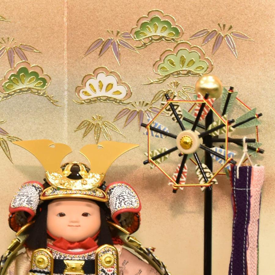 五月人形 コンパクト 久月作 鎧着大将平飾 送料無料 子供大将 平飾り