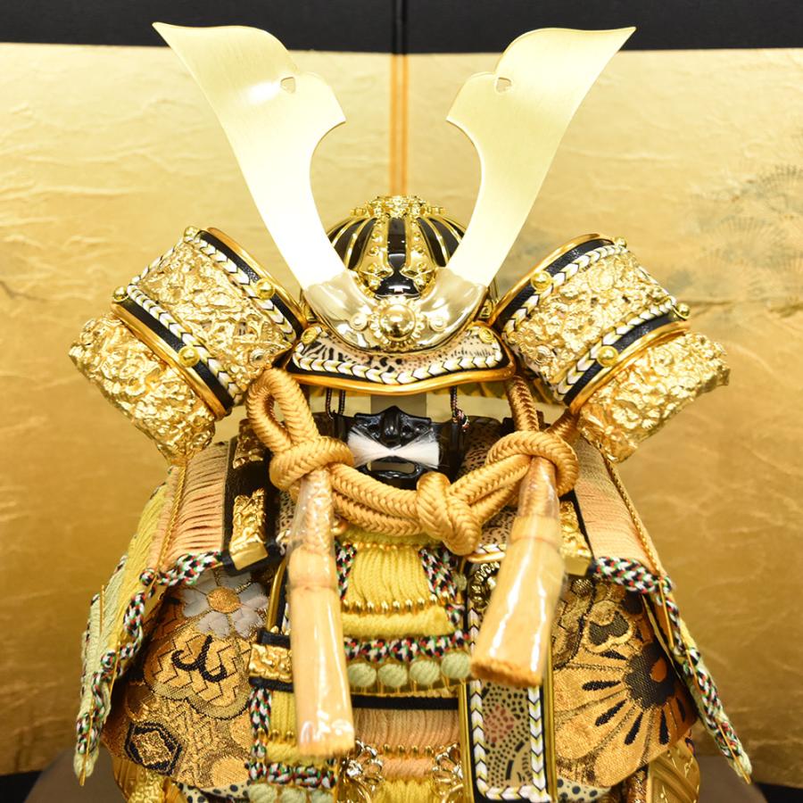 五月人形 コンパクト 久月作 お祝い 鎧飾り 平飾り 大鎧飾り 金 カッコ