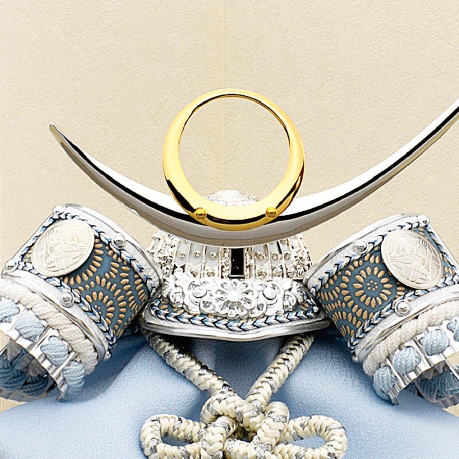 五月人形 コンパクト 兜飾り 5号 印伝上杉兜 収納飾り おしゃれ かわいい モダン インテリア 魅了 木 青 カッコいい