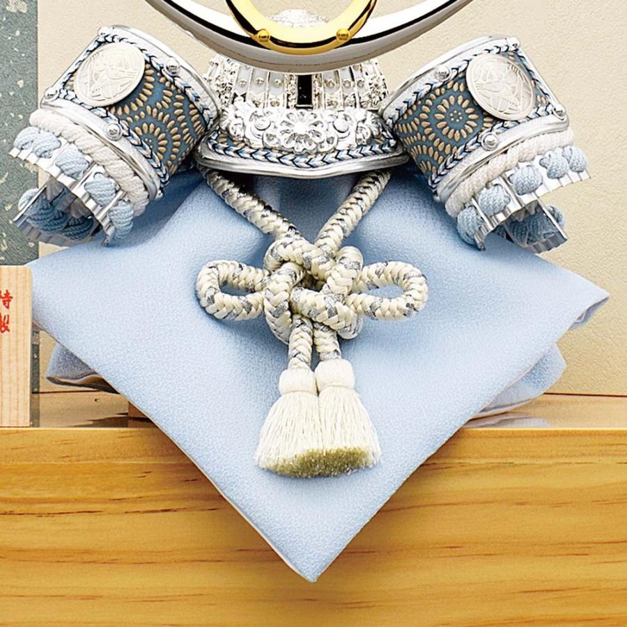 五月人形 コンパクト 兜飾り 5号 印伝上杉兜 収納飾り おしゃれ かわいい モダン インテリア 魅了 木 青 カッコいい