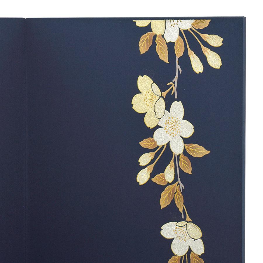 五月人形 コンパクト 飾り台付き 袋張屏風 10号 紺大桜 黒塗り平台 13