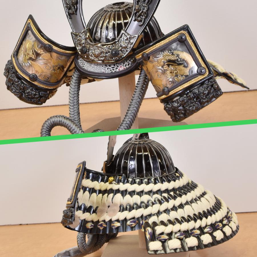 五月人形 コンパクト 虎 龍 おしゃれ 兜飾り 収納飾り 8号 金龍 5月