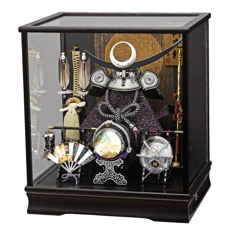 五月人形 兜 オルゴール付き ガラスケース入り 【公式通販】