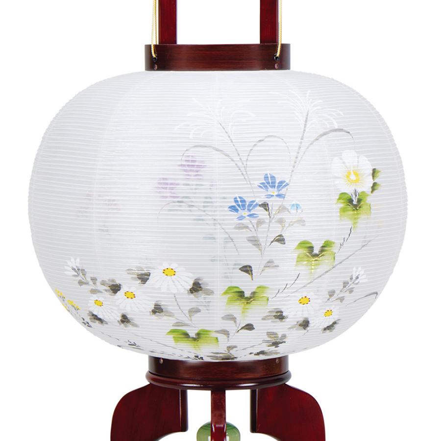 盆提灯 コンパクト ちょうちん 提灯 初盆 創作 モダン 美奉絹二重絵入 外火袋絹張り 電気コード式 ミニ かわいい 12号 8477-12-431 2025_2
