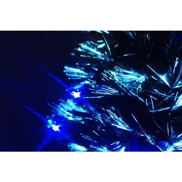 クリスマスツリー　ブラックファイバーツリー120ｃｍ（ブルーＬＥＤ20球付） 