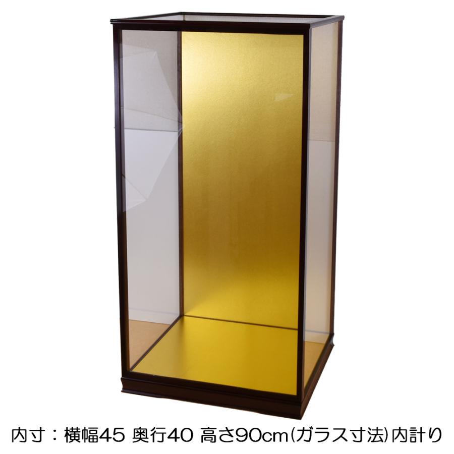 人形ケース ガラス人形ケース 幅 間口45奥行40高90cm(ガラス寸法）内