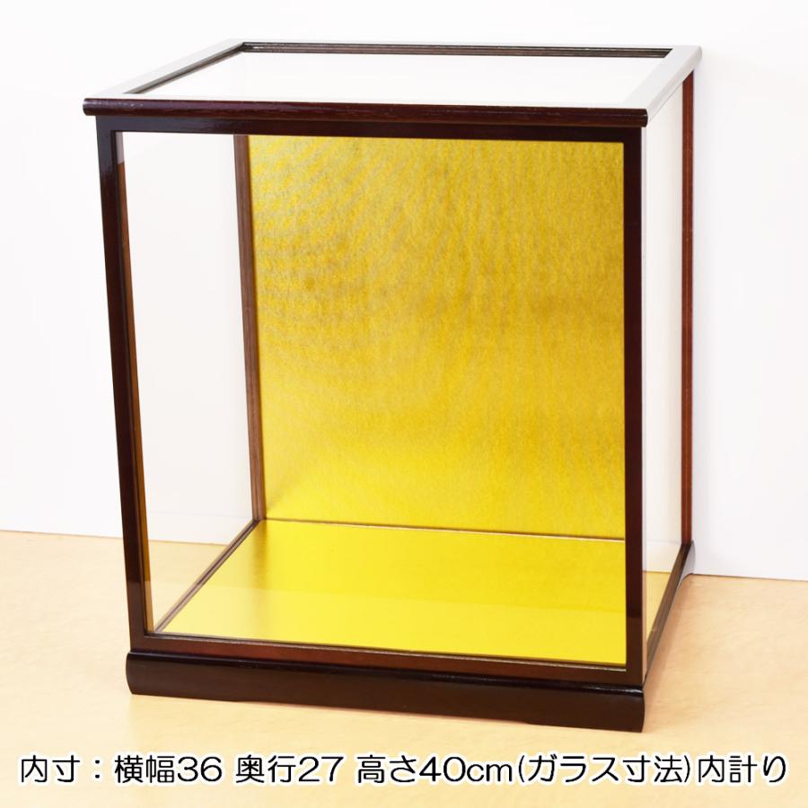 人形ケース ガラス人形ケース 幅 間口36奥行27高40cm(ガラス寸法）内