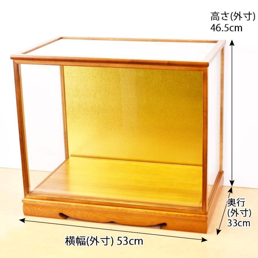 人形ケース ガラス人形ケース 幅 間口50奥行30高40cm(ガラス寸法）内