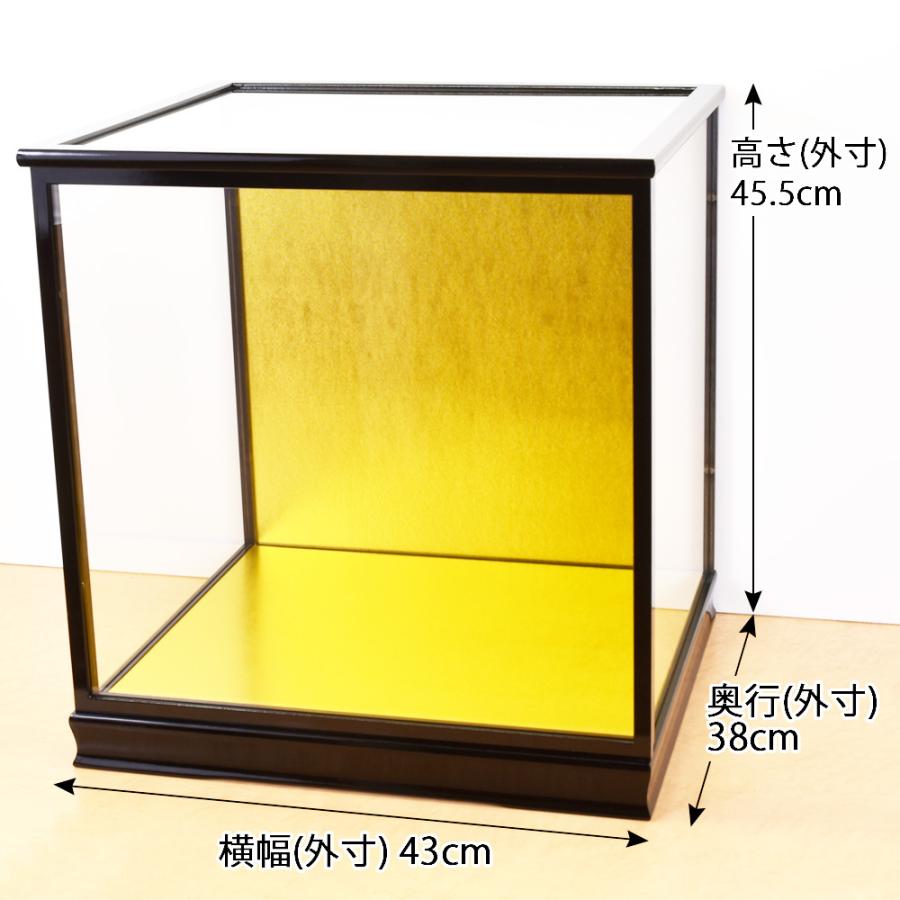 人形ケース ガラス人形ケース 幅 間口40奥行35高40cm(ガラス寸法）内
