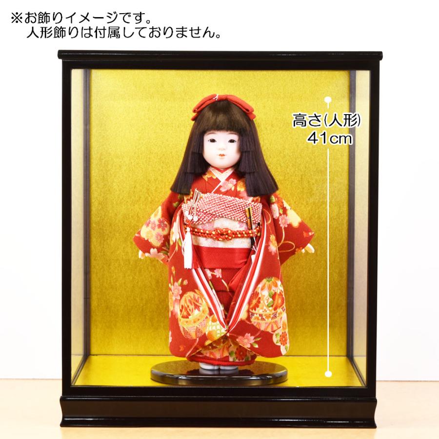 人形ケース ガラス人形ケース 幅 間口40奥行35高45cm(ガラス寸法）内