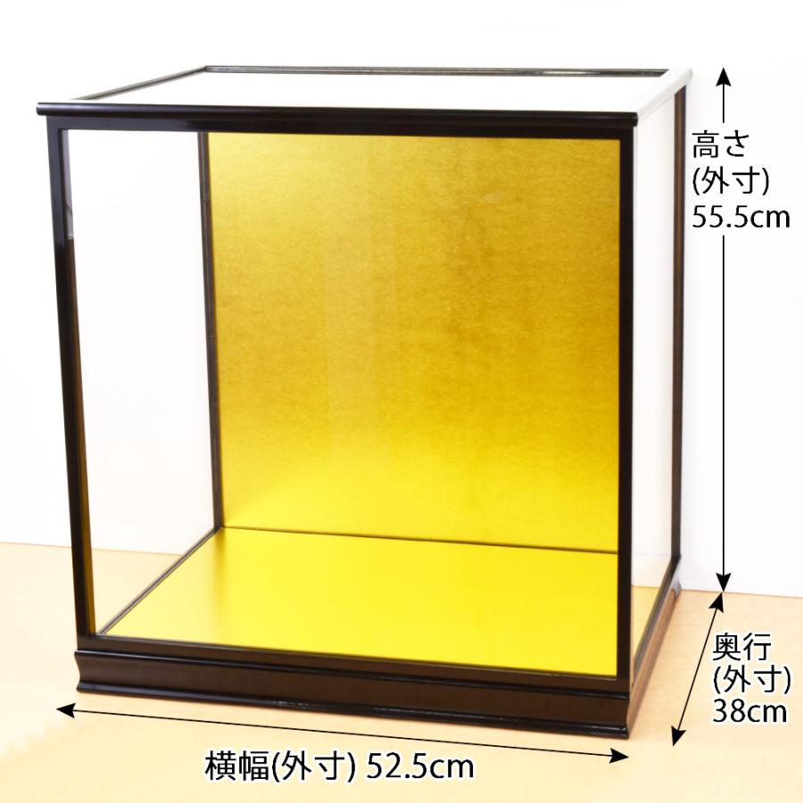 人形ケース ガラス人形ケース 幅 間口50奥行35高50cm(ガラス寸法）内