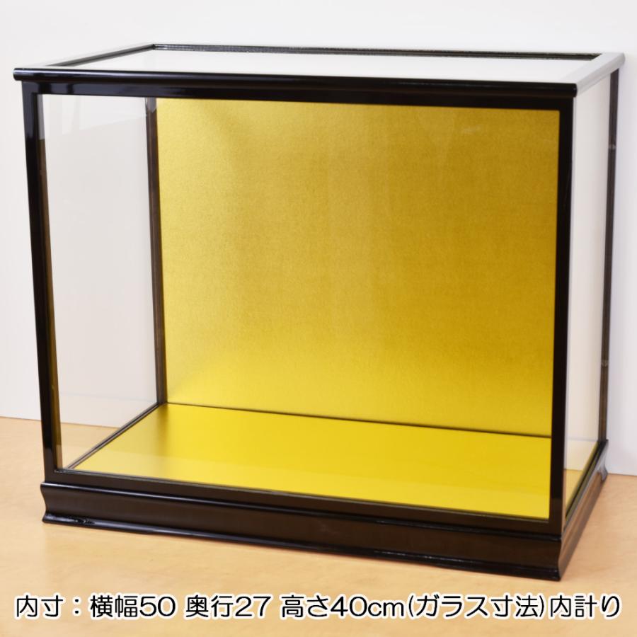G03 ガラスケース 塗枠 高さ約53㌢ 幅約73㌢ 奥行約42㌢ 木目込雛 人形ケース ガラス人形ケース 幅 間口50奥行27高40cm(ガラス寸法）内