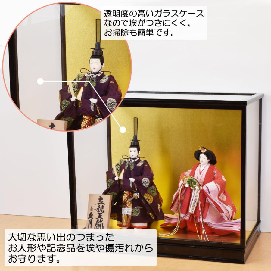 人形ケース ガラス人形ケース 幅 間口50奥行27高40cm(ガラス寸法）内