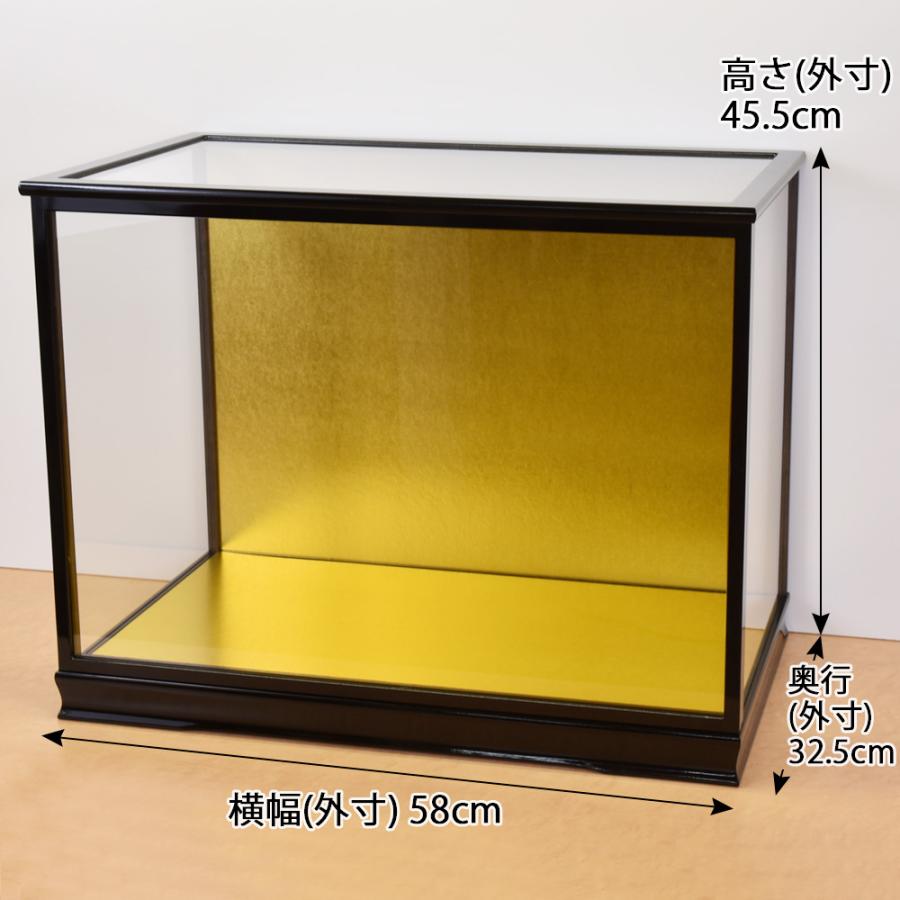 人形ケース ガラス人形ケース 幅 間口55奥行30高40cm(ガラス寸法）内