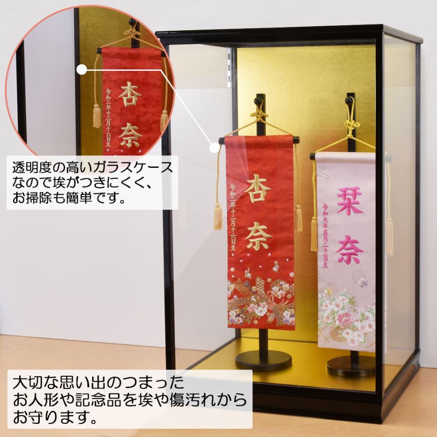 人形ケース ガラス人形ケース 幅 間口40奥行35高65cm(ガラス寸法）内