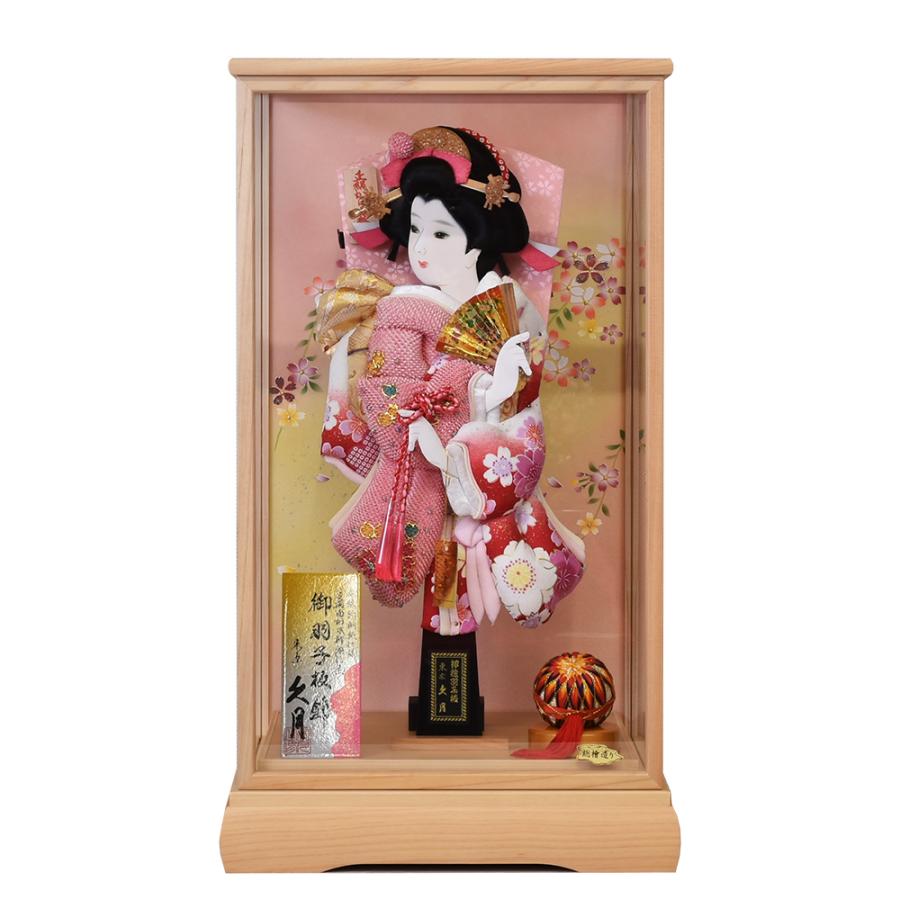 久月 羽子板 コンパクト 可愛い おしゃれ 檜 ケース飾り 檜 ケース 初