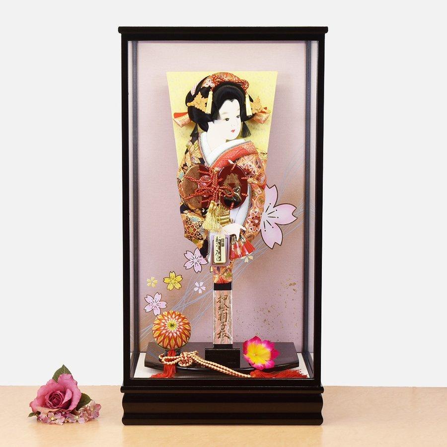 羽子板 お祝い 羽子板飾り 金襴 押絵羽子板 18号 ケース飾り 可愛い