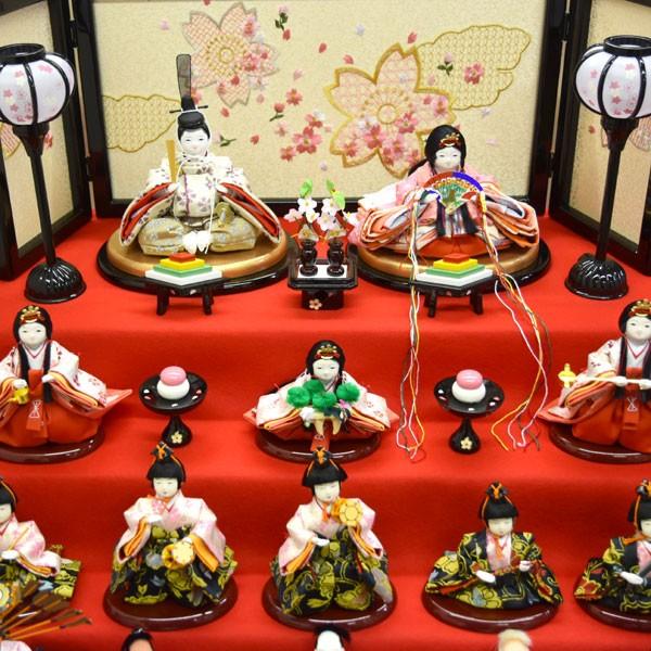 小型　雛人形 雛人形15人飾り コンパクト ひな人形 五段飾りセット おひな様