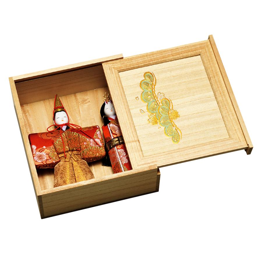 雛人形 コンパクト 収納飾り 木目込み ひな人形 立ち雛 立雛 一秀作