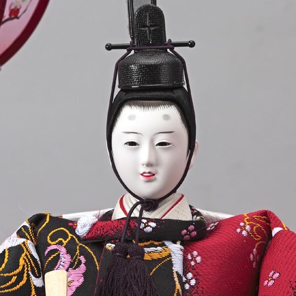 雛人形　ケース親王飾り　楓峰作　紅塗木製ケース 雛人形 ケース親王飾り 楓峰作 紅塗木製ケース