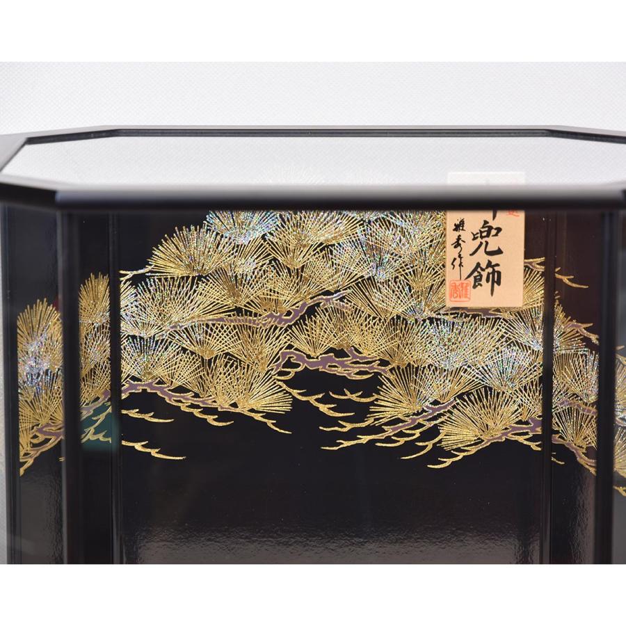 五月人形 ケース入り かぶと コンパクト 兜飾り ミニ おしゃれ 黒 金