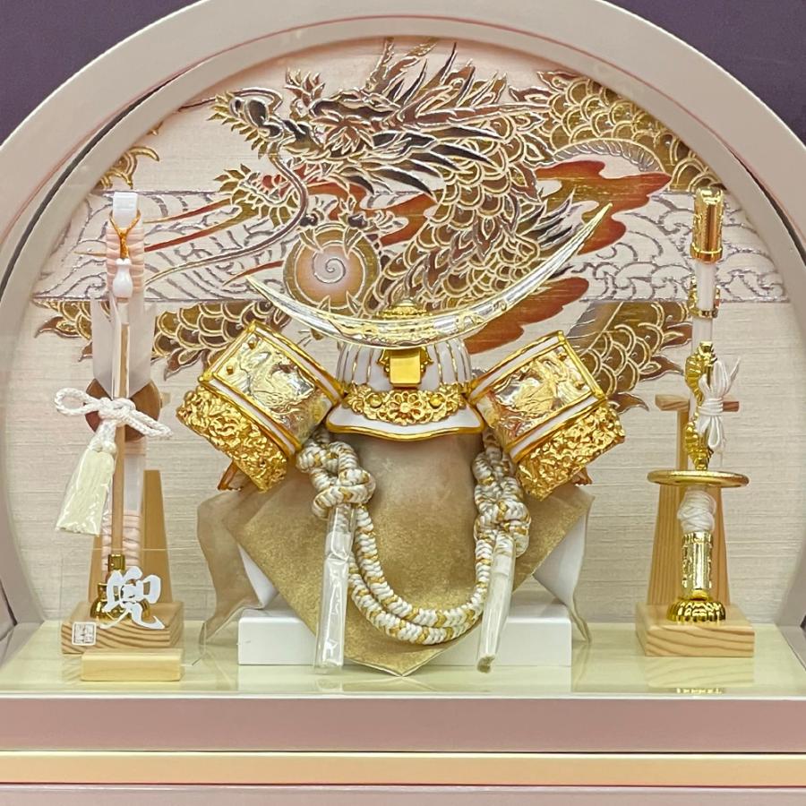 五月人形 コンパクト ケース飾り アクリル  名将 武将 伊達 政宗 兜飾り かぶと 5月人形 兜 白 弓 太刀 付き おしゃれ モダン かっこいい 2025 |  | 03