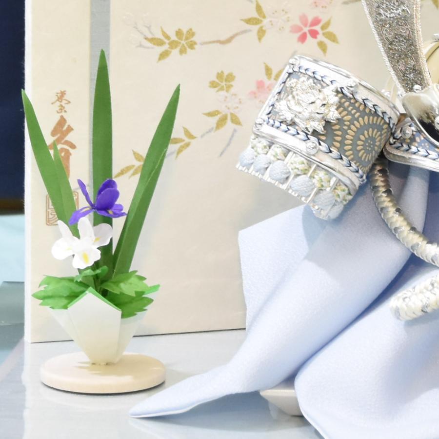 久月 五月人形 コンパクト おしゃれ 久月作 兜 5月人形 ミニ 白