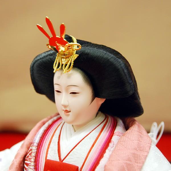 高級雛人形 コンパクト ケース飾り ひな人形 親王飾り 逸品 正絹刺繍