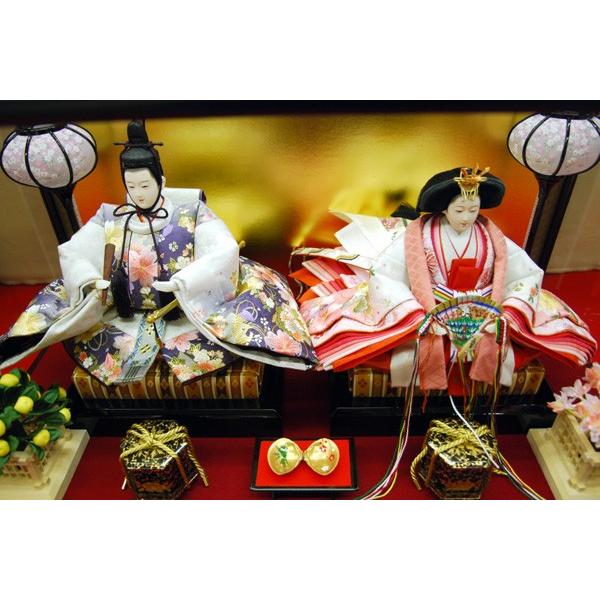 ひな人形セット 高級　雛人形 親王飾り 高級雛人形 コンパクト ケース飾り ひな人形 親王飾り 逸品 正絹刺繍