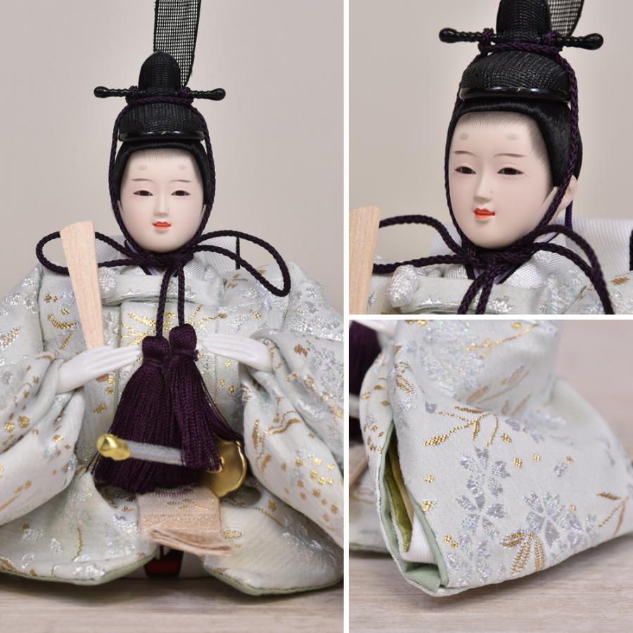 久月 雛人形 ケース飾り コンパクト かわいい マンション モダン 淡緑