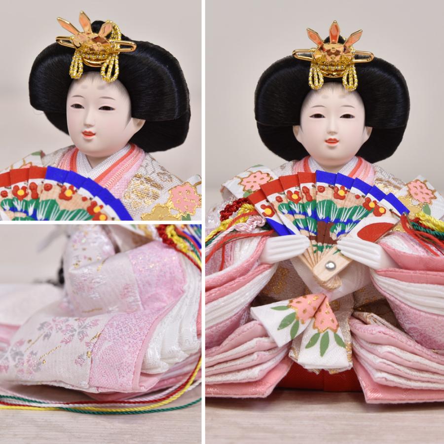 久月 雛人形 ケース飾り コンパクト かわいい マンション モダン 淡緑