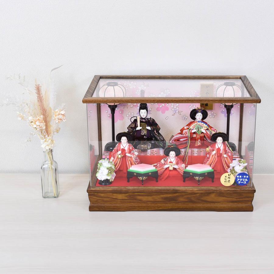 雛人形 ケース入り コンパクト 選べる ケース飾り 5人 ひな人形 ケース