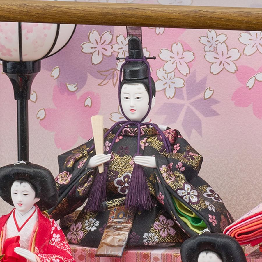 美品　ひな人形　ケース入り　雛人形　5人飾り　ひなだけ　安土雛 日本人形 雛人形 ケース入り コンパクト 選べる ケース飾り 5人 ひな人形