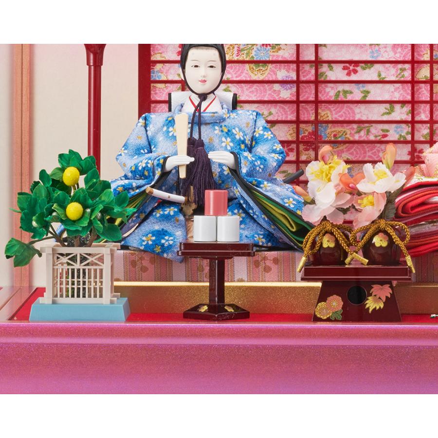 ミニサイズ　ひな人形飾り　ケース入り！ 雛人形 ケース入り 選べる 丸型 丸 円形 コンパクト ひな人形