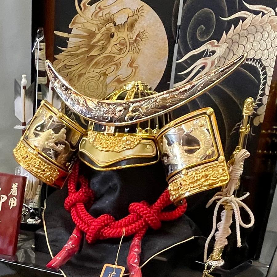 五月人形 着用 コンパクト 収納飾り 伊達 着用兜 兜飾り 20号 伊達政宗