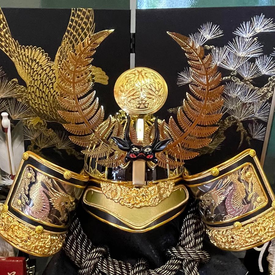 五月人形 5月人形 兜飾り 収納式 20号 徳川家康 金徳川着用兜 収納飾り