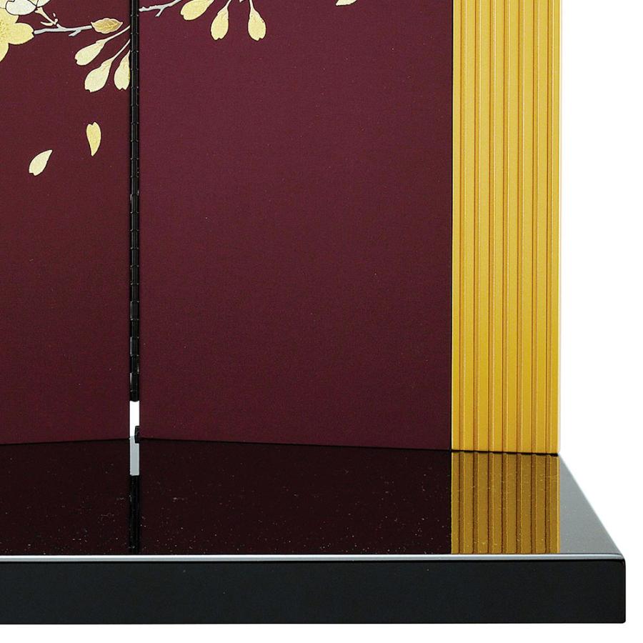 五月人形 5月人形 屏風 飾り台付き 15号 金閣屏風 大桜 紫 飾り台 18号