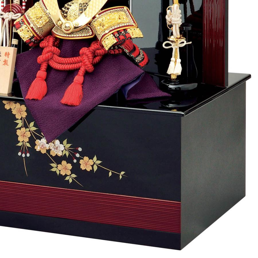 五月人形 コンパクト 収納飾り 兜飾り 10号 赤 糸 大鍬 兜 おしゃれ 5