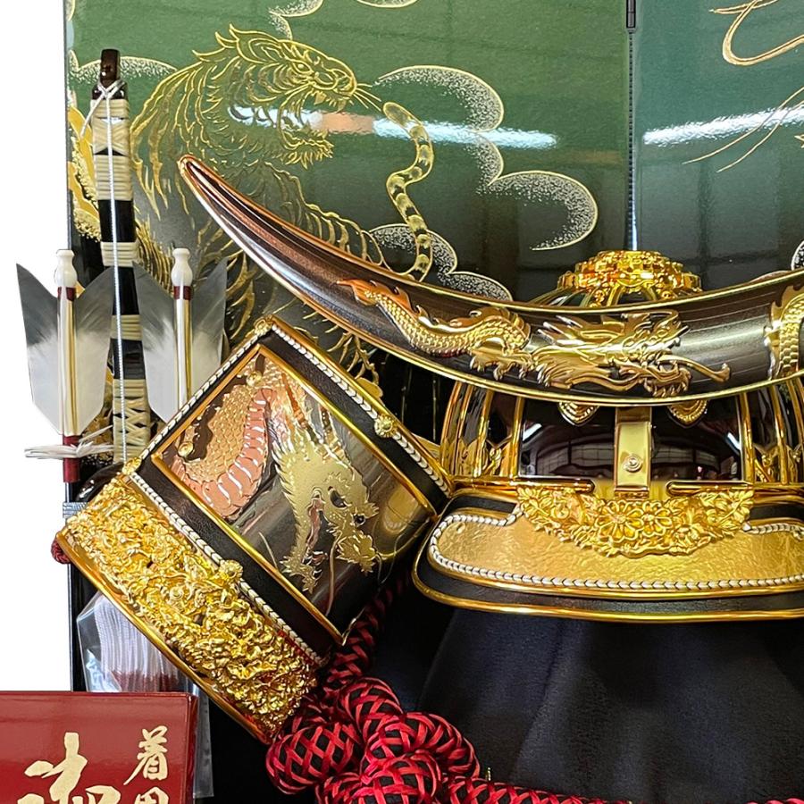 五月人形 コンパクト 伊達 収納飾り 着用 兜飾り 収納式 25号 伊達政宗