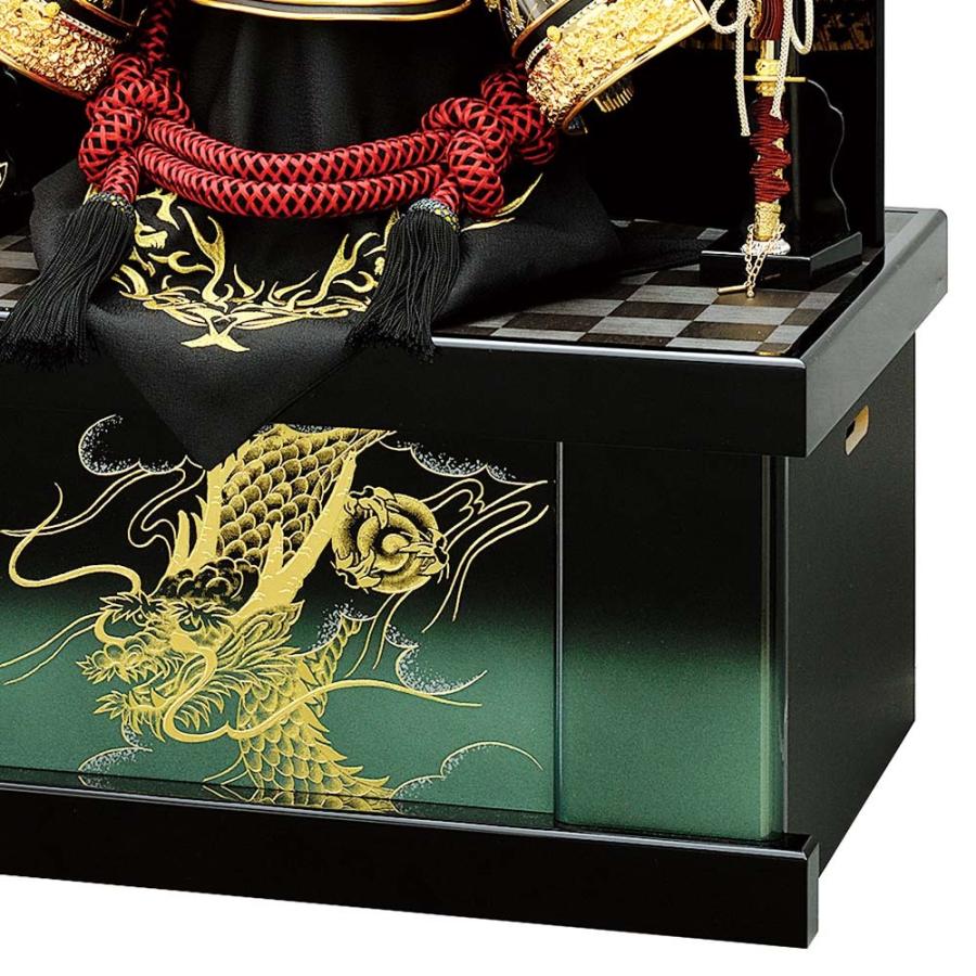 五月人形 コンパクト 伊達 収納飾り 着用 兜飾り 収納式 25号 伊達政宗